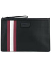 Bolis Striped Logo Clutch Bag Black - BALLY - BALAAN 3