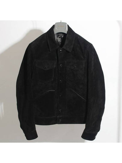 Cashmerer Suede Jacket Black - TOM FORD - BALAAN 2