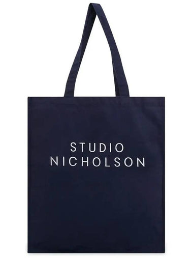 Lettering logo dark navy tote bag SNW 217 DARK NAVY - STUDIO NICHOLSON - BALAAN 1