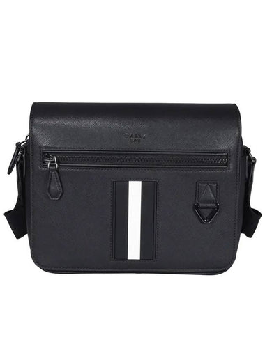 MYLO Leather Messenger Bag Black - BALLY - BALAAN 1