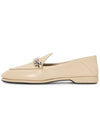 Logo Chain Metal Leather Loafers Desert Beige - MIU MIU - BALAAN 5