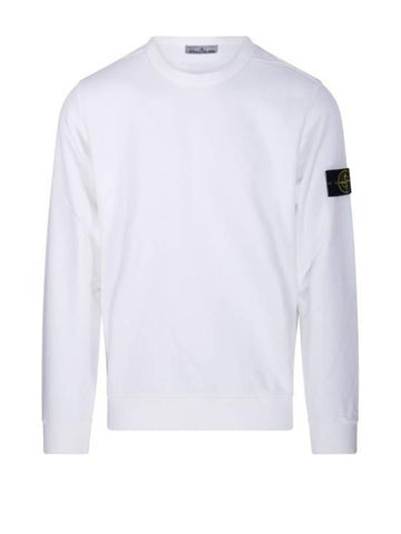 Wappen Patch Crew Neck Cotton Sweatshirt White - STONE ISLAND - BALAAN 1