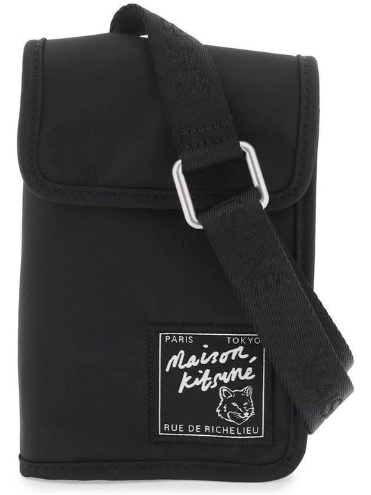 Clutch Pouch Cross Bag Black - MAISON KITSUNE - BALAAN 1