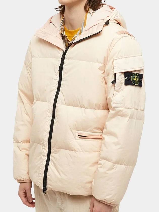 Men's Wappen Patch Crinkle Wraps Padding Light Pink - STONE ISLAND - BALAAN 3