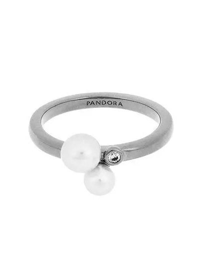 Duo Treated Freshwater Cultured Pearl Ring Silver - PANDORA - BALAAN 2