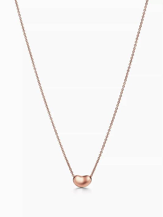 Tiffany Elsa Peretti Bean Design Pendant 9mm Rose Gold Necklace Women - TIFFANY & CO. - BALAAN 1