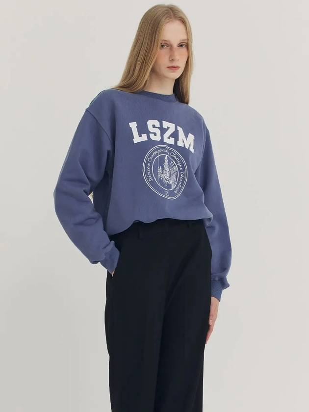 Logo Crew Neck Sweatshirt Blue - LESEIZIEME - BALAAN 1