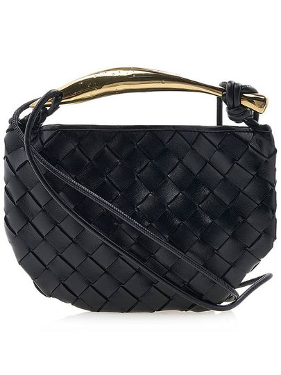 Sardin Intrecciato Mini Tote Bag Black - BOTTEGA VENETA - BALAAN 2