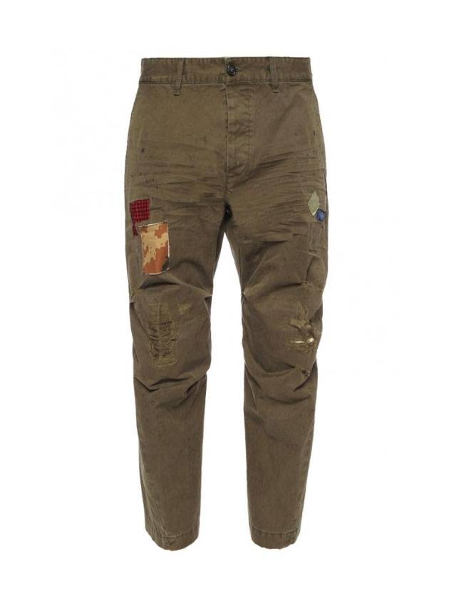 Vintage Straight Pants Green - DSQUARED2 - BALAAN 1