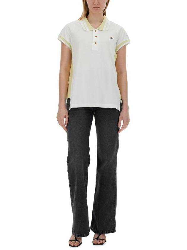 Embroidered ORB Polo Shirt White - VIVIENNE WESTWOOD - BALAAN 3