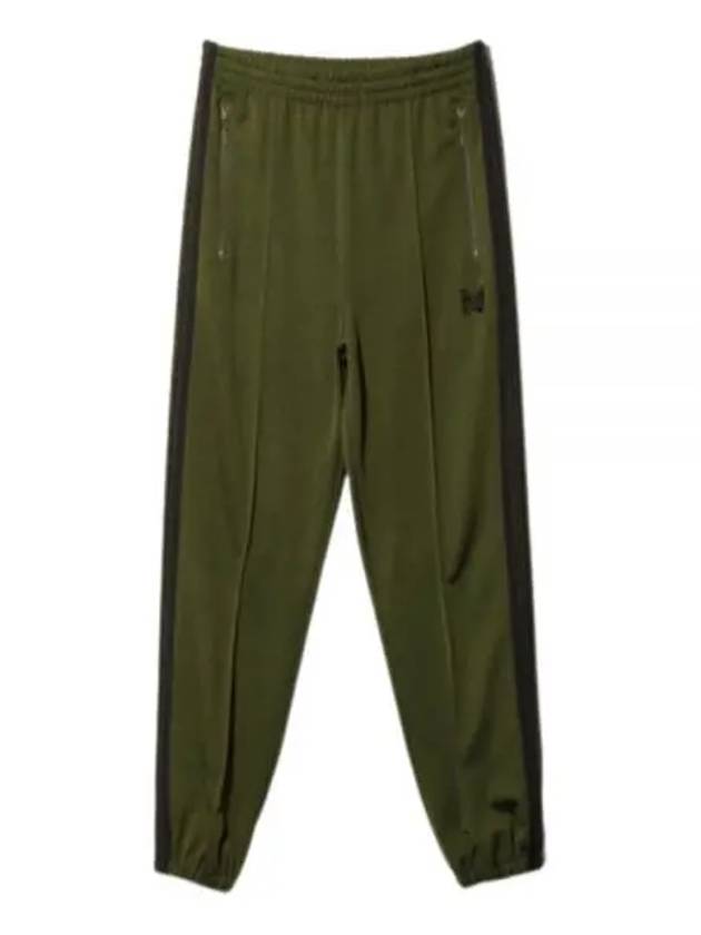 OT231 B Olive Poly Smooth Zipper Jogger Track Pants Men s Long - NEEDLES - BALAAN 2