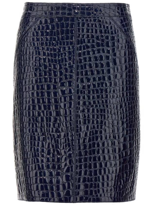 Crocodile Embossed Leather Mini Skirt GCL871LEX306 - TOM FORD - BALAAN 3