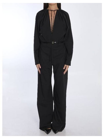 Keyhole Neck Jumpsuit Black - GUCCI - BALAAN 2