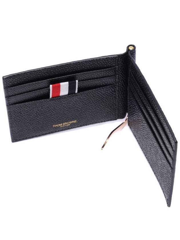 Men's Three Stripes Tab Classic Money Clip Card Wallet Black - THOM BROWNE - BALAAN 7