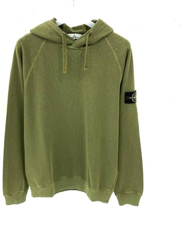 Malfile Fleece Garment Dyed Hoodie Olive - STONE ISLAND - BALAAN 2