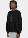 Korean Face Emoticon Text Sweatshirt Black - TEENYTIGER - BALAAN 3