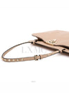 Rockstud beige gold one handle shoulder bag - VALENTINO - BALAAN 5