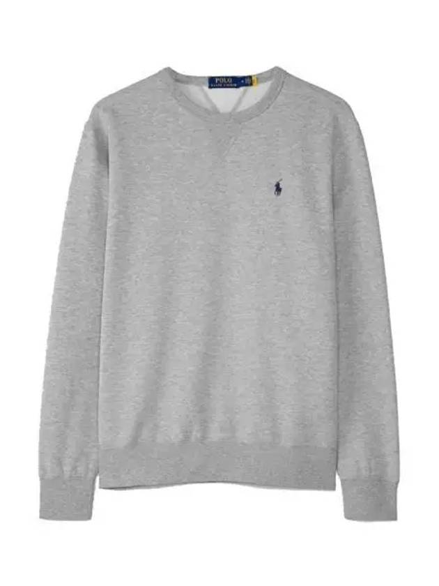 Embroidered Logo Pony Crew Neck Sweatshirt Grey - POLO RALPH LAUREN - BALAAN 2