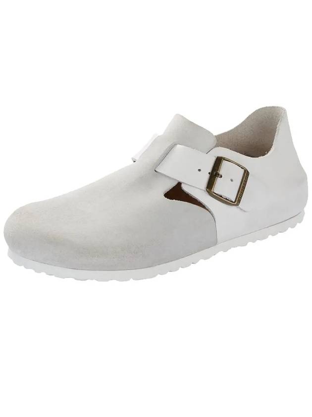 London Oiled Suede Leather Sandals White - BIRKENSTOCK - BALAAN.