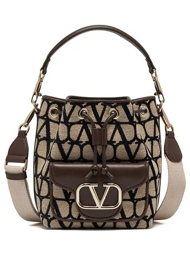 Toile Iconographe Bucket Bag Beige - VALENTINO - BALAAN 1