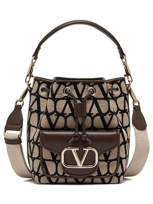 Toile Iconographe Bucket Bag Beige - VALENTINO - BALAAN 2