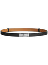 Kelly 18 leather belt black silver - HERMES - BALAAN 2