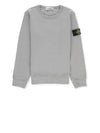 Kids Wappen Patch Organic Cotton Fleece Sweatshirt Grey - STONE ISLAND - BALAAN 1