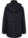 Diamond Quilted Long Nylon Jacket Black - BURBERRY - BALAAN 5