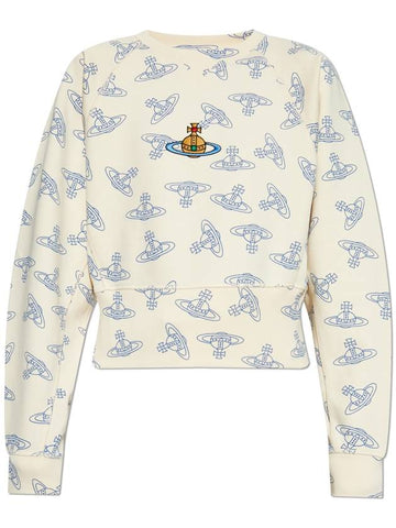 Logo Athletic Sweatshirt Cream - VIVIENNE WESTWOOD - BALAAN 1