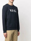 Men's VPC Logo Print Crew Neck Sweatshirt Navy - A.P.C. - BALAAN 5