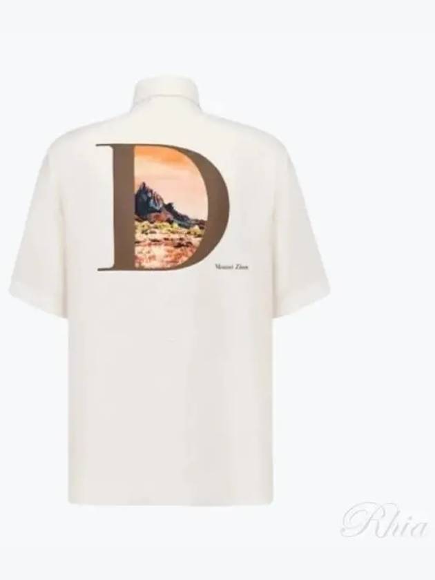 Silk Short Sleeve Shirt White - DIOR - BALAAN 2