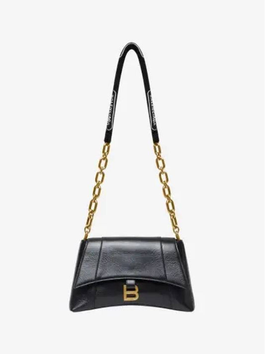 Downtown Small Shoulder Bag With Chain Black - BALENCIAGA - BALAAN 2