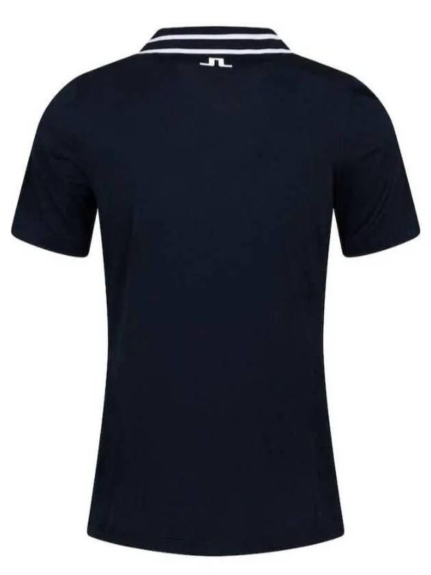 Women's Sammy Short Sleeve Polo Shirt Navy - J.LINDEBERG - BALAAN 3