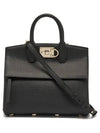 Studio Small Tote Bag Black - SALVATORE FERRAGAMO - BALAAN 3