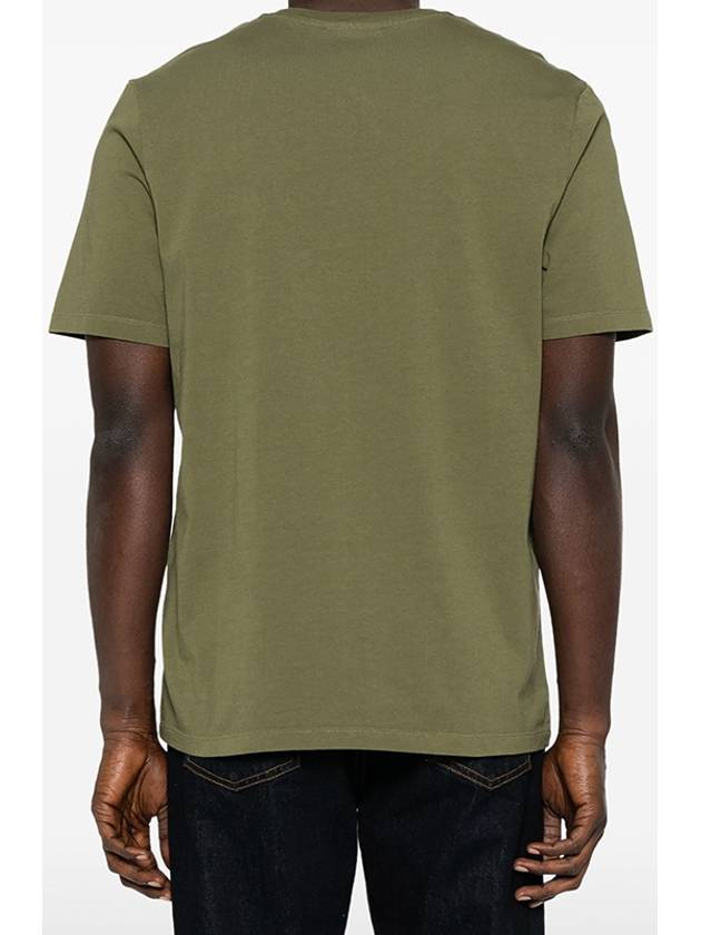 Chillax Fox Patch Regular Short Sleeve T-Shirt Khaki - MAISON KITSUNE - BALAAN 4