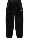 Fleece Nylon Track Pants Black - DIESEL - BALAAN 4