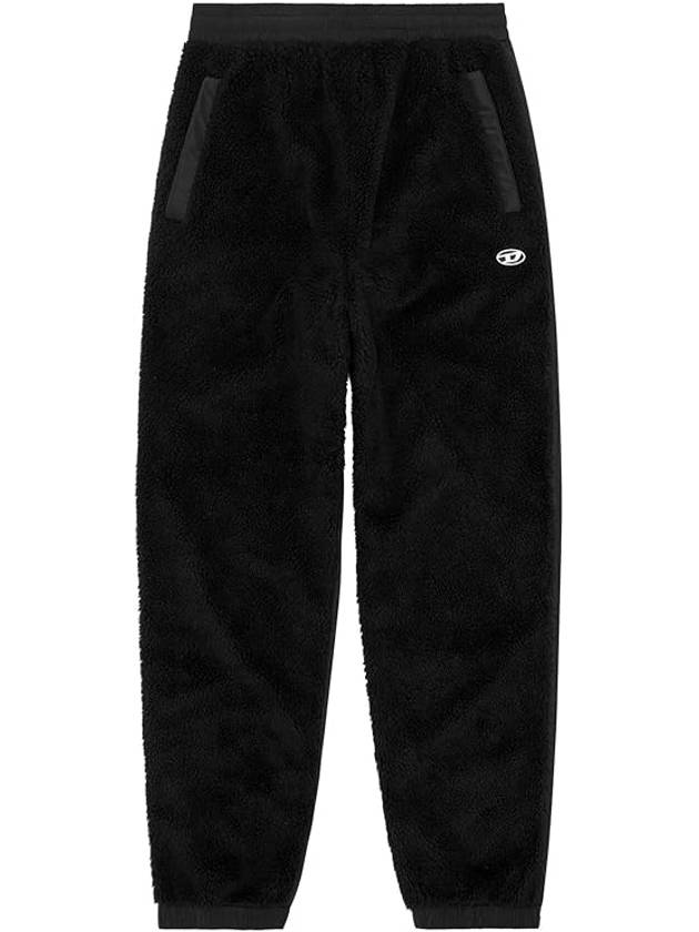 Fleece Nylon Track Pants Black - DIESEL - BALAAN 4