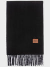 100% cashmere muffler black - RECLOW - BALAAN 3