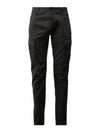 Stretch Sateen Ergonomic Lens Double Cargo Straight Pants Black - CP COMPANY - BALAAN 2