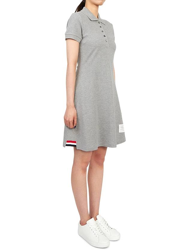 Women's Logo Patch Tennis Flare Short Dress Grey - THOM BROWNE - BALAAN 7