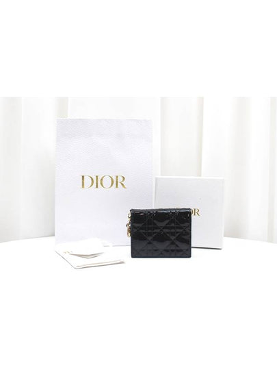 Lady Gardenia Patent Mini Bicycle Wallet Black S0178OVRB M900 - DIOR - BALAAN 2