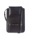 Smooth Leather Vertical Pouch Cross Bag Black - AMI - BALAAN 2