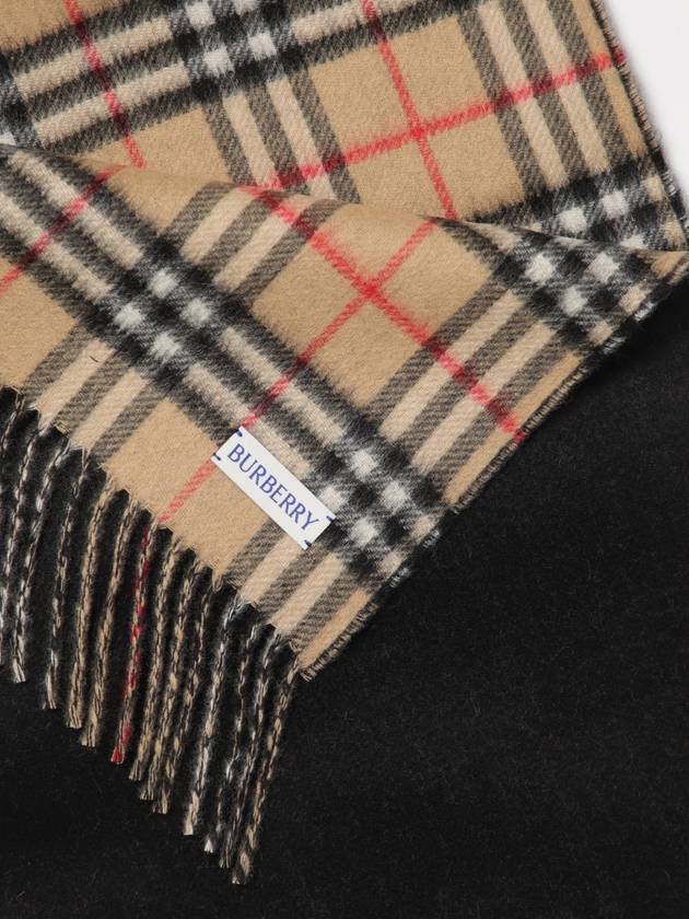 Check Cashmere Scarf Black - BURBERRY - BALAAN 4