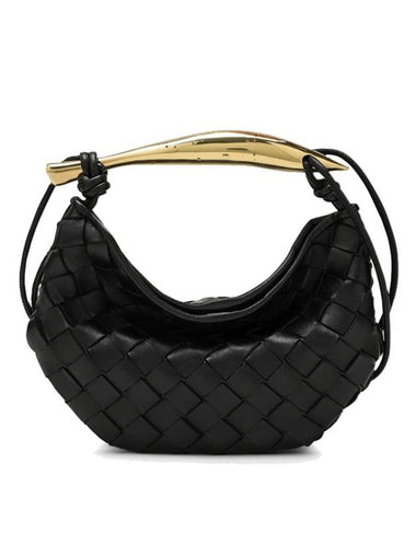 Sardin Intrecciato Mini Tote Bag Black - BOTTEGA VENETA - BALAAN 1