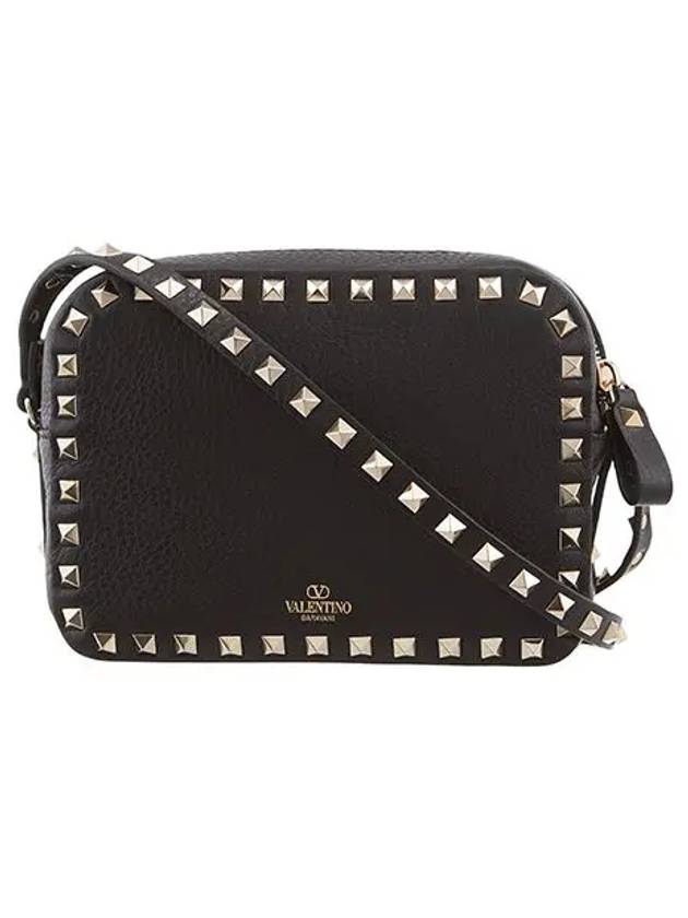 Women's Rockstud Cross Bag Black - VALENTINO - BALAAN 5