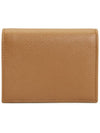 Gold Triangle Logo Saffiano Half Wallet Caramel - PRADA - BALAAN 3