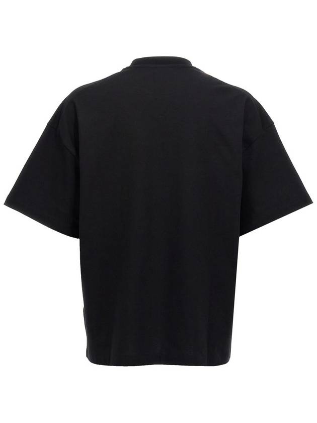 Logo Print Short Sleeve T-Shirt Black - JIL SANDER - BALAAN 3