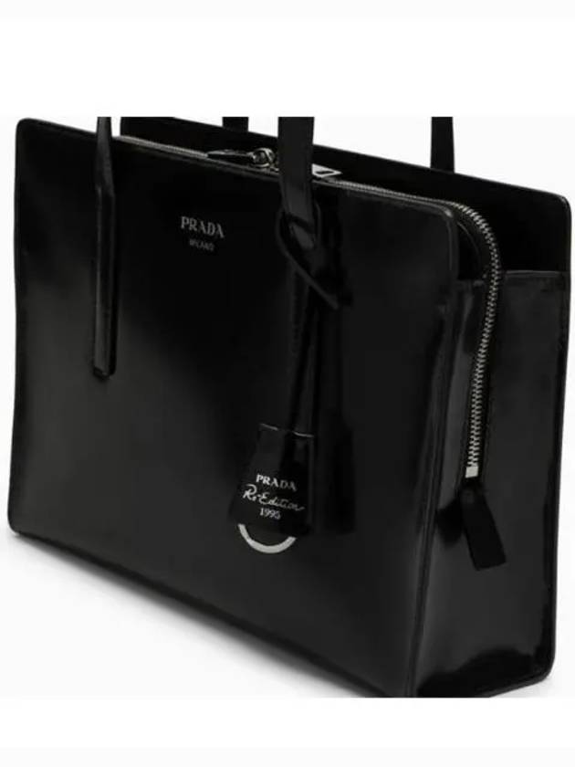 Re-Edition 1995 Medium Brushed Leather Hand Tote Bag Black - PRADA - BALAAN 7