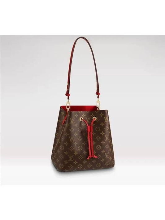 Monogram Neonoe Bucket Bag Brown Red - LOUIS VUITTON - BALAAN 2