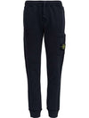 Waffen Patch Brushed Jogger Pants Navy - STONE ISLAND - BALAAN.